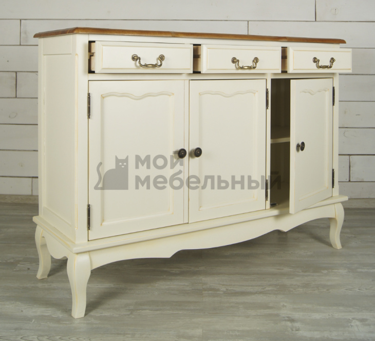 Бежевый Комод Leontina (3 ящика и 3 двери) арт ST9344 Бежевый Комод Leontina (3 ящика и 3 двери) арт ST9344 фото 5