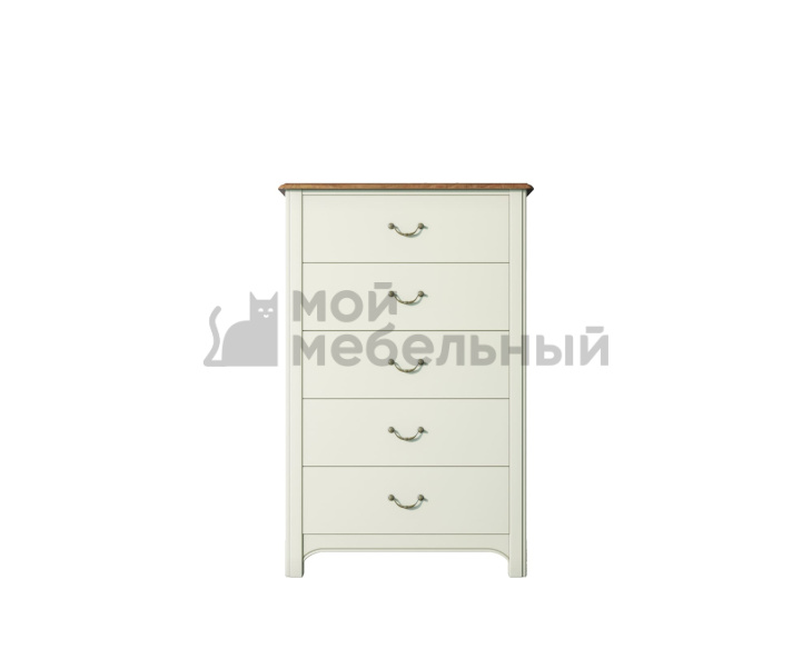 Бежевый комод "Olivia" высокий на 5 ящиков арт GA3005C Бежевый комод