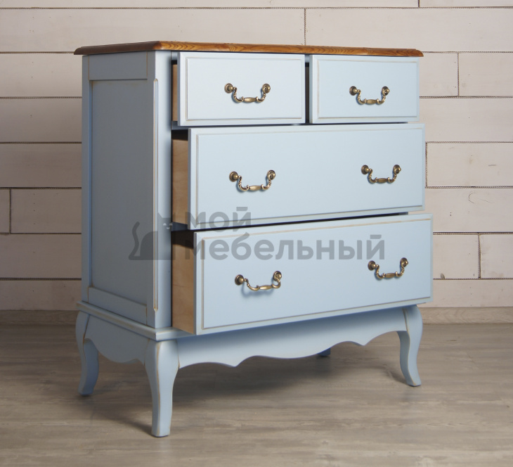 Голубой комод Leontina (4 ящика) арт ST9335B фото 4
