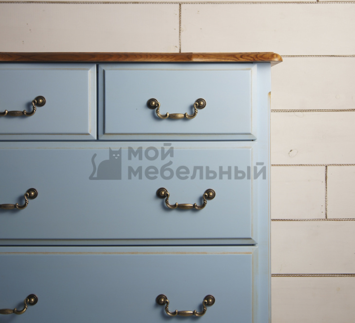 Голубой комод Leontina (4 ящика) арт ST9335B фото 6