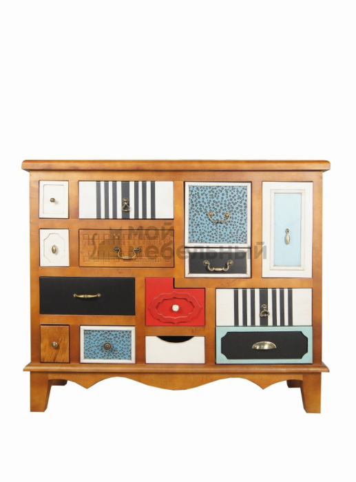 Комод "Gouache Birch" темный арт M10594ETG/1 Комод