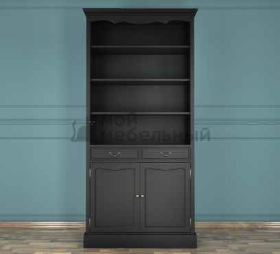 Книжный шкаф "Leontina Black" арт ST9330BLK