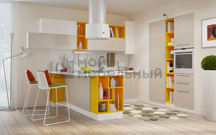 Модульная кухня TETRIS UVL Глянец Магнолия Модульная кухня TETRIS UVL Глянец Магнолия фото 1