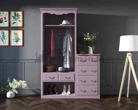 Шкаф-прихожая Leontina Lavanda с комодом арт ST9362L