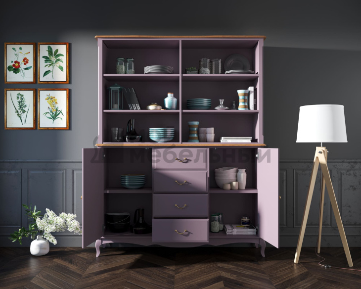 Шкаф Leontina Lavanda с открытым верхом арт ST9351/2L Шкаф Leontina Lavanda с открытым верхом арт ST9351/2L фото 3