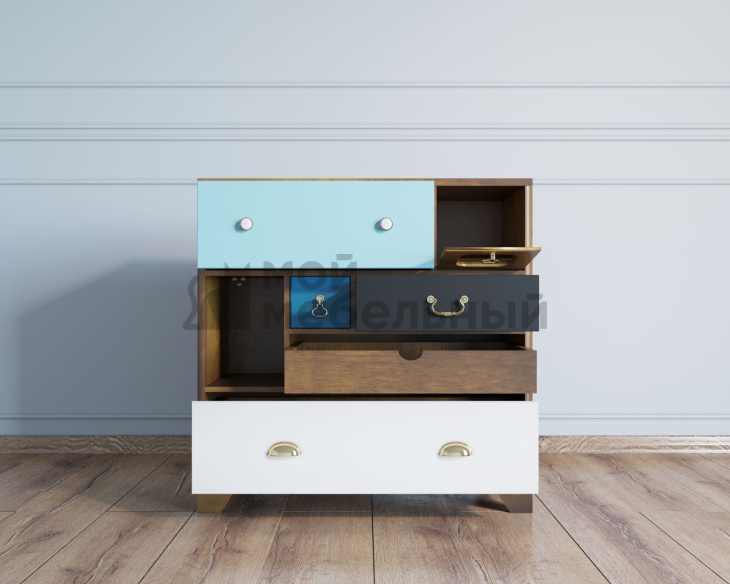 Комод малый «Aquarelle» 6 ящиков арт RE-52 фото 3