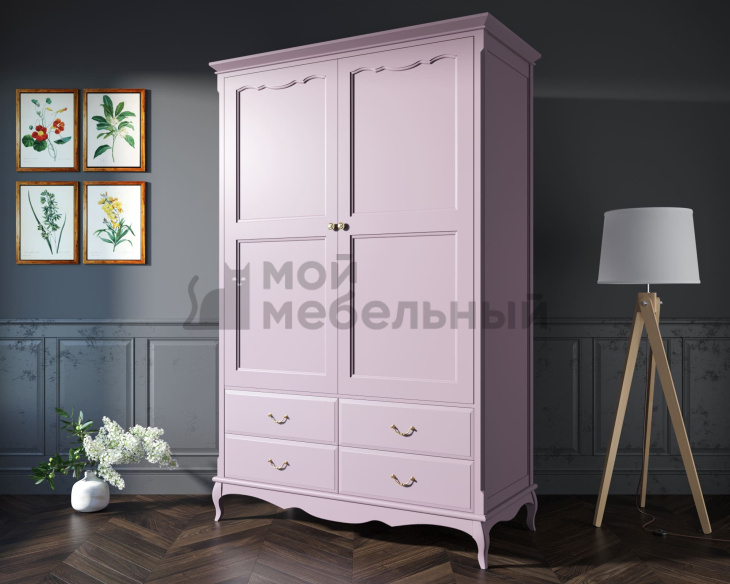 Шкаф "Leontina Lavanda" двустворчатый с ящиками арт ST9327KR2L Шкаф