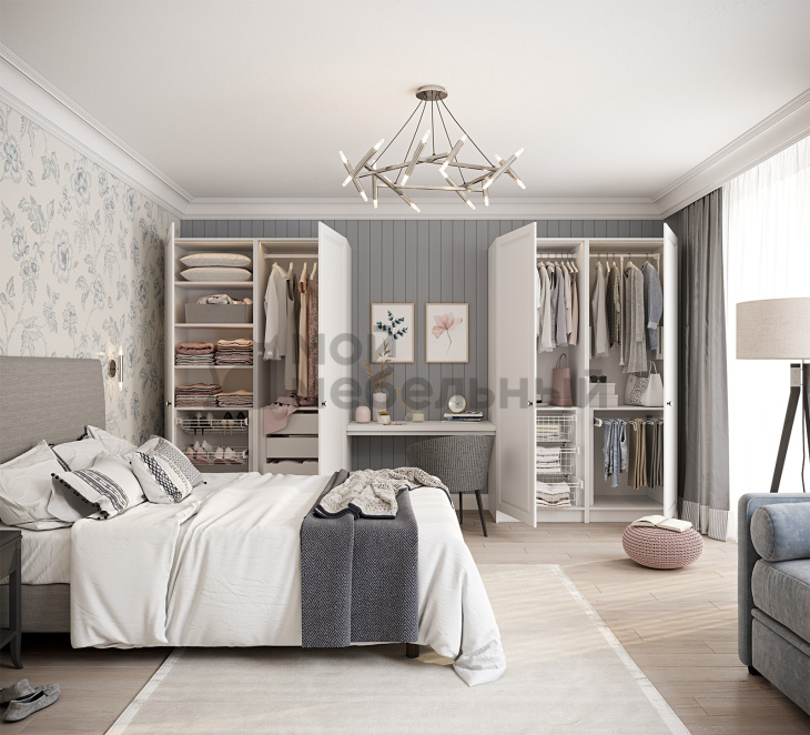 Шкаф Лонгфорд 2Д МДФ ПВХ фото 2