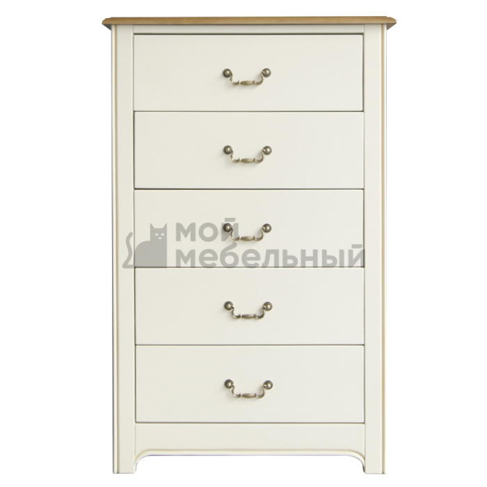 Бежевый комод "Olivia" высокий на 5 ящиков арт GA3005C Бежевый комод