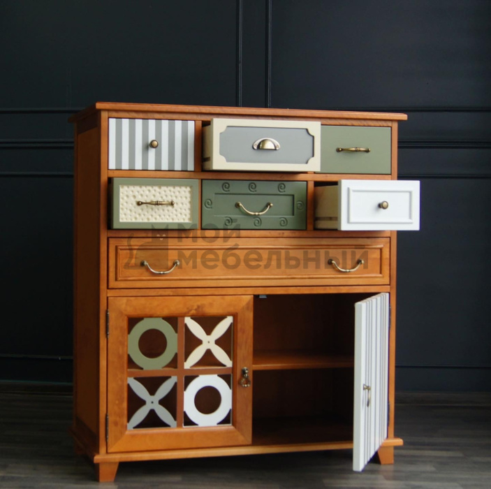 Вертикальный комод Gouache Green (7 ящиков) арт G20017GR фото 3