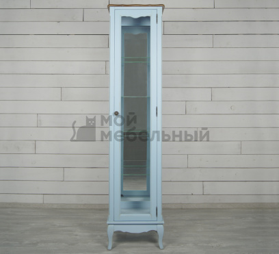 Шкаф "Leontina Blue" для посуды узкий/высокий арт ST9319RB