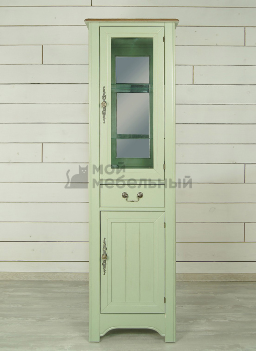 Узкий шкаф-витрина 