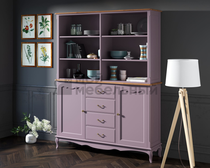 Шкаф Leontina Lavanda с открытым верхом арт ST9351/2L Шкаф Leontina Lavanda с открытым верхом арт ST9351/2L фото 4