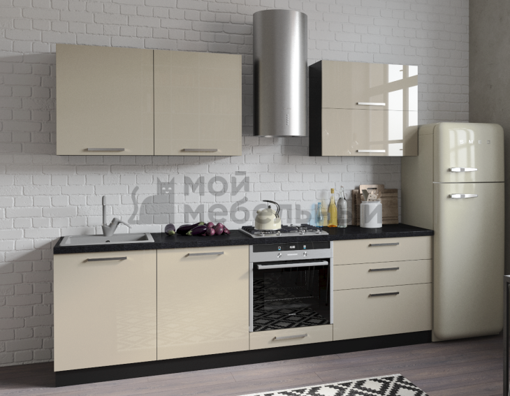 Модульная кухня LOFTeam HPL Шампань Глянец фото 1