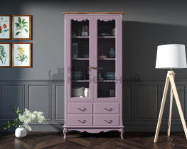 Шкаф Leontina Lavanda для посуды высокий 4 ящика арт ST9355/4L