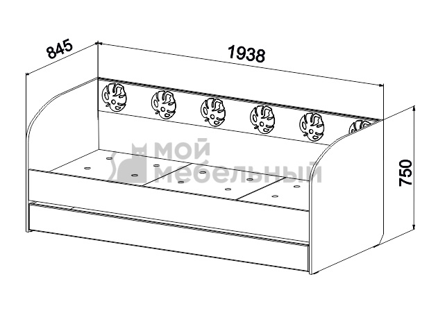Кровать маугли мдм 1