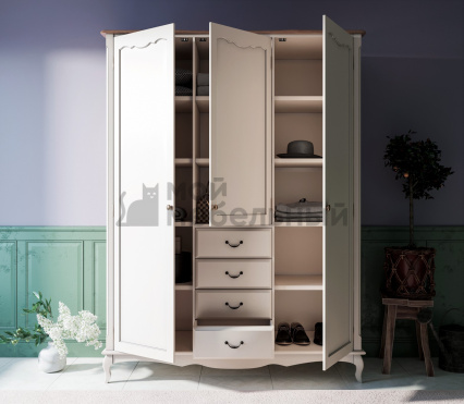 Шкаф Leontina для одежды с ящиками арт ST9327/34