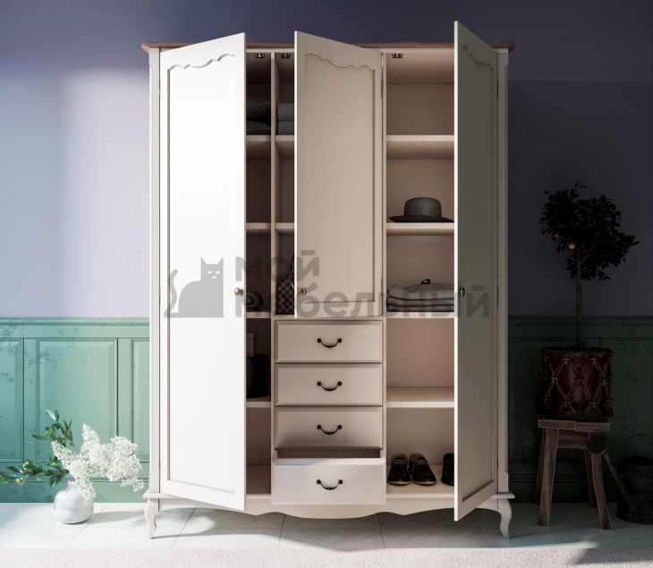 Шкаф Leontina для одежды с ящиками арт ST9327/34 фото 1