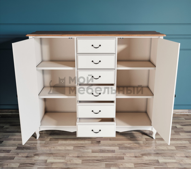 Комод «Leontina» с шестью ящиками и дверками арт ST9350 фото 3