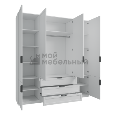 Изделие №554 шкаф 4дв ,белый (мк 74 