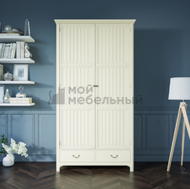 Бежeвый двухстворчатый шкаф "Olivia" арт GA2004C