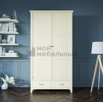 Бежeвый двухстворчатый шкаф 