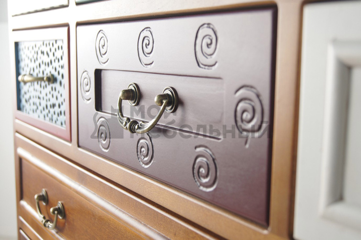 Вертикальный комод Gouache Birch (7 ящиков) арт G20017ETG/1 фото 10