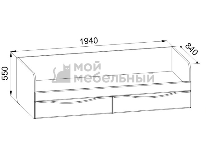 Кровать капитошка с ящиками