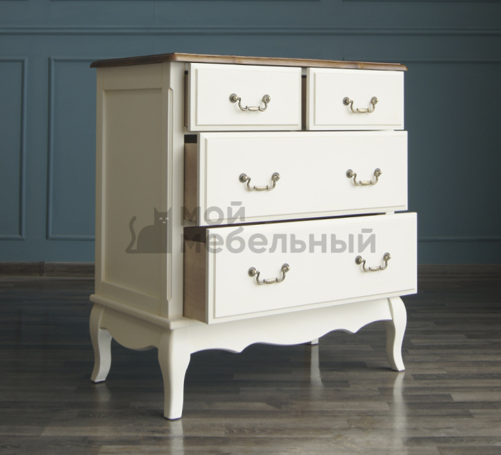 Бежевый комод Leontina (4 ящика) арт ST9335 фото 5
