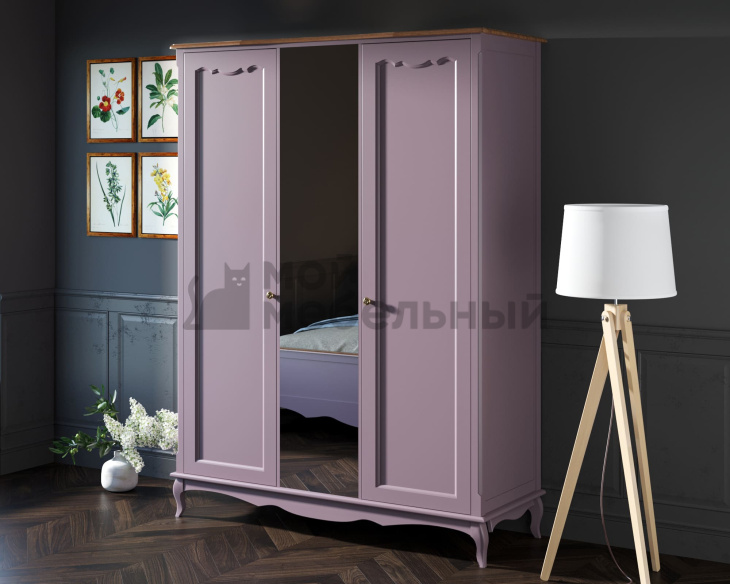 Шкаф Leontina Lavanda двухстворчатый с зеркалом арт ST9327ZL фото 4