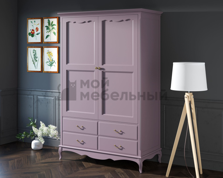 Шкаф "Leontina Lavanda" двустворчатый с ящиками арт ST9327KR2L Шкаф
