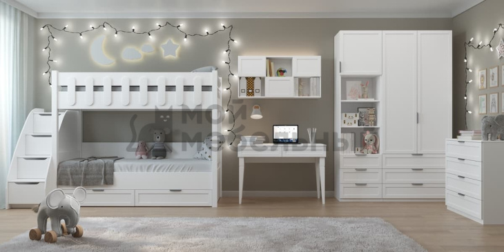 Комплект №1 детская МК 74 3Д сканди (белая) фото 1