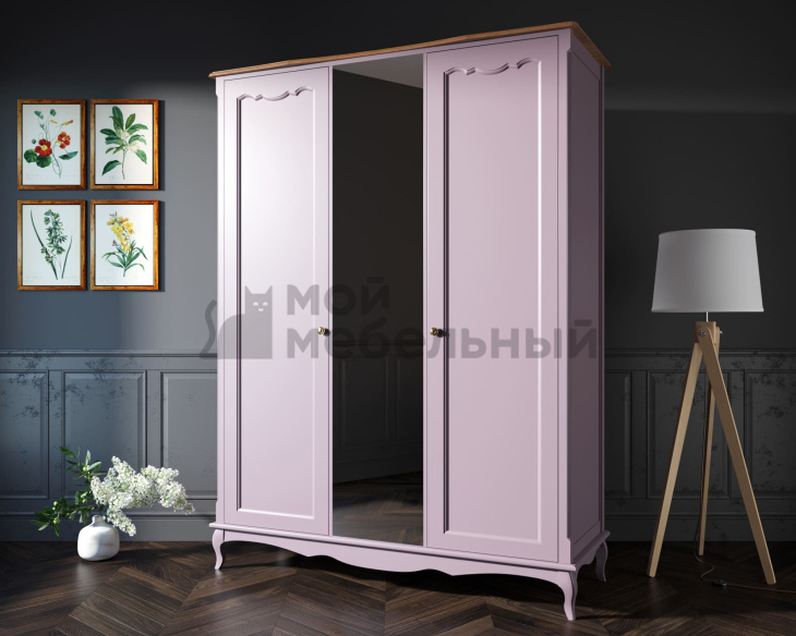 Шкаф Leontina Lavanda двухстворчатый с зеркалом арт ST9327ZL фото 5