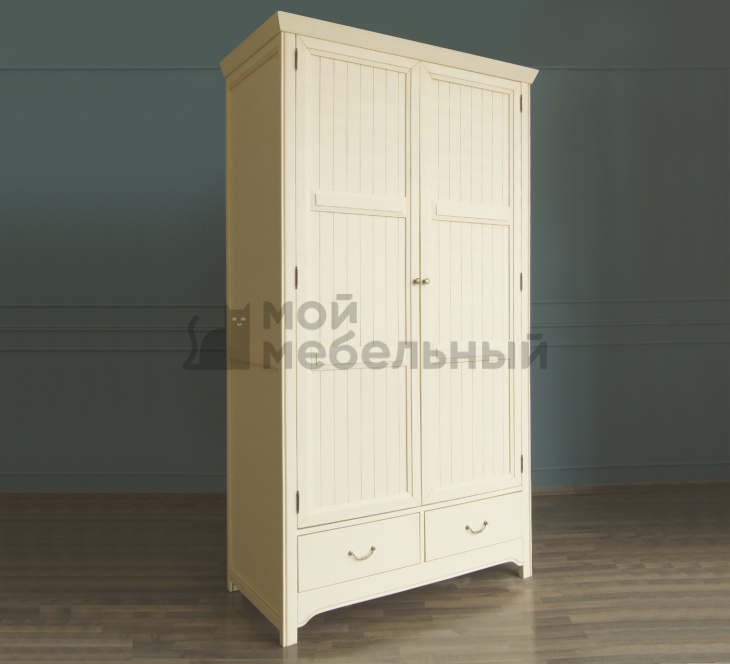 Бежeвый двухстворчатый шкаф 