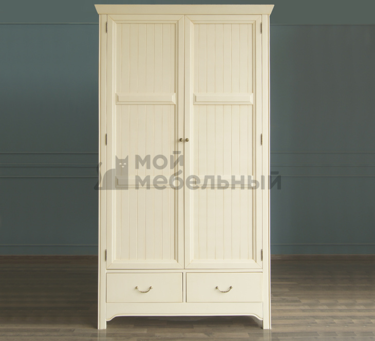 Бежeвый двухстворчатый шкаф 