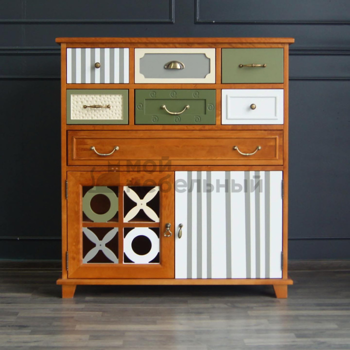 Вертикальный комод Gouache Green (7 ящиков) арт G20017GR фото 2