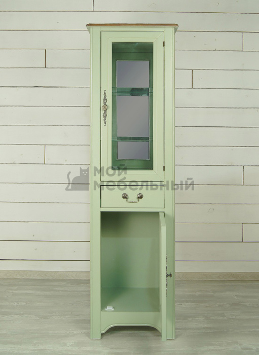Узкий шкаф-витрина 