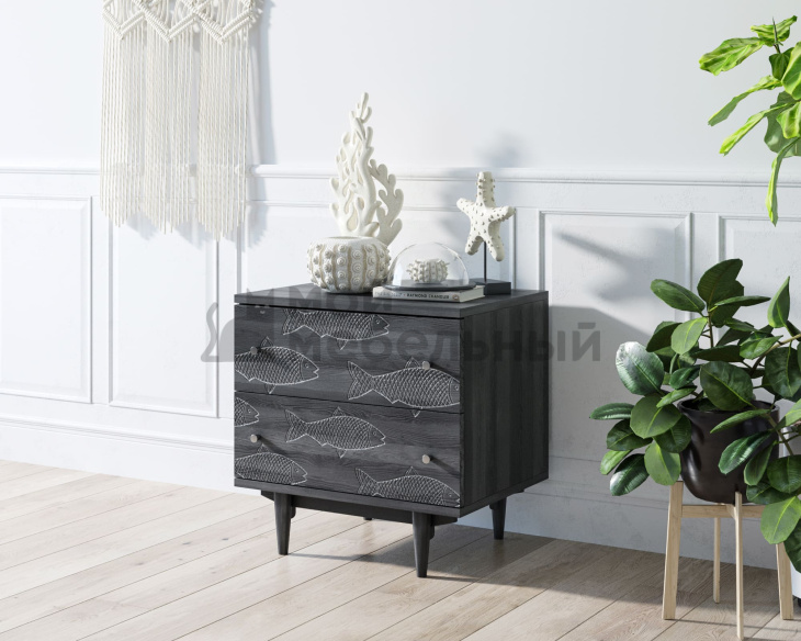 Комод "Boho" 2 ящика с рыбами арт BH03 Комод