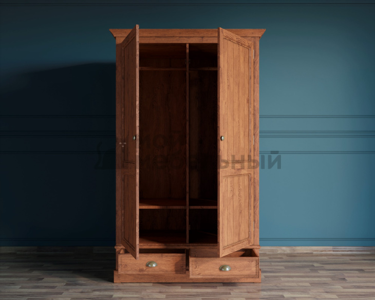 Шкаф двустворчатый "Palermo natural" арт PL1027OAK Шкаф двустворчатый