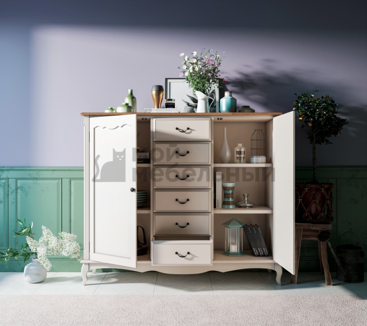 Комод «Leontina» с шестью ящиками и дверками арт ST9350 фото 2