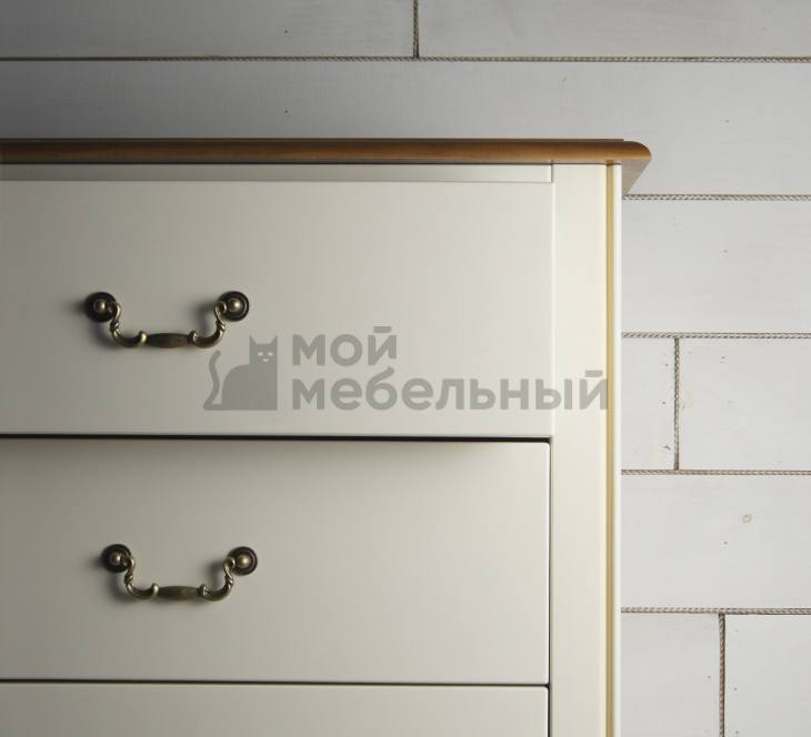 Бежевый комод "Olivia" высокий на 5 ящиков арт GA3005C Бежевый комод