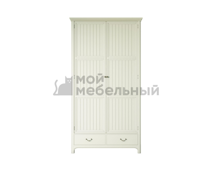 Бежeвый двухстворчатый шкаф 