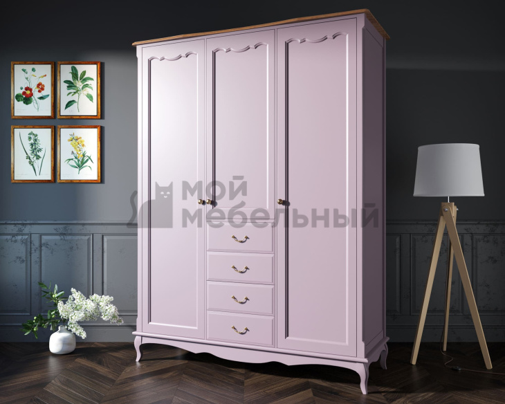 Шкаф Leontina Lavanda для одежды с ящиками арт ST9327/34L фото 6