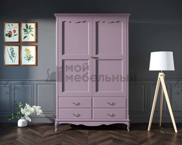 Шкаф "Leontina Lavanda" двустворчатый с ящиками арт ST9327KR2L Шкаф