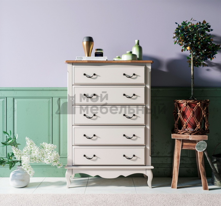 Комод «Leontina» на пять ящиков вертикальный арт ST9342 фото 1