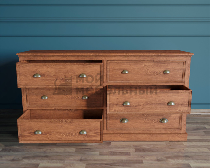 Комод "Palermo natural" с шестью ящиками арт PL1052OAK Комод