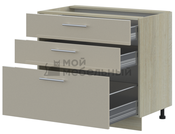 Тумба LOFTeam CPL Глянец ТНЯ-100/3 фото 1