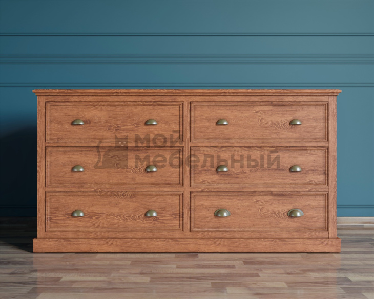 Комод "Palermo natural" с шестью ящиками арт PL1052OAK Комод