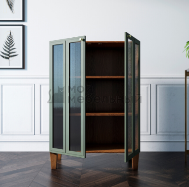 Шкаф-буфет "Andersen" малый с рифлеными стеклами арт AN18/1