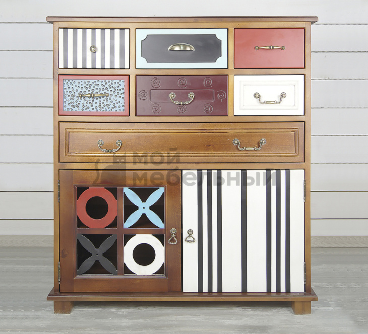 Вертикальный комод Gouache Birch (7 ящиков) арт G20017ETG/1 фото 1